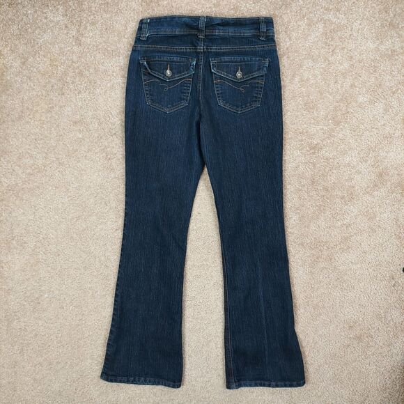 Nine West Jeans Womens Size 6 Mid-Rise Bootcut Jeans Dark Wash Back Flap Pocket - Picture 4 of 12